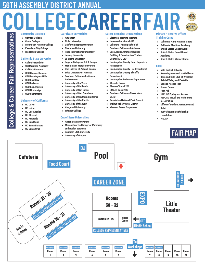 College Career Fair Map