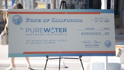 Check Presentation with the Metropolitan Water District, Pure Water Southern California Demonstration Facility
